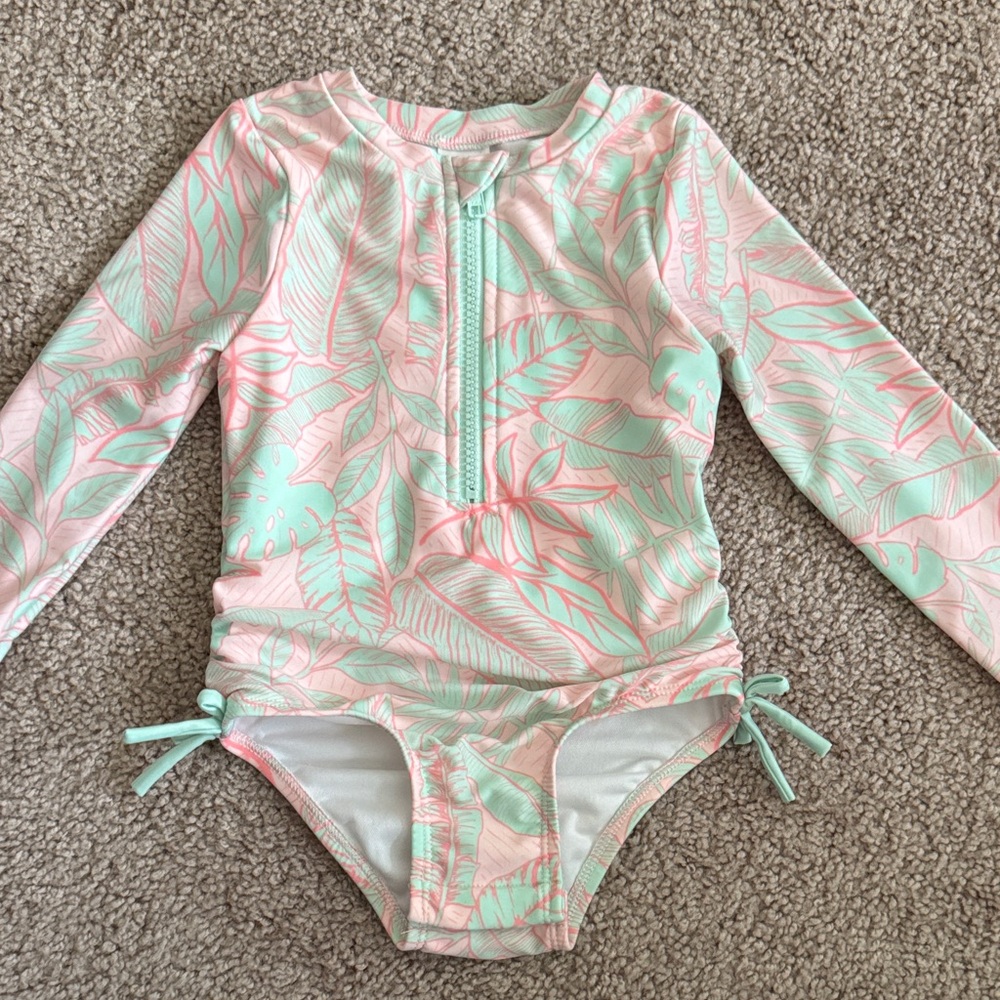 Cat & Jack Tropical Leaf Rashguard
